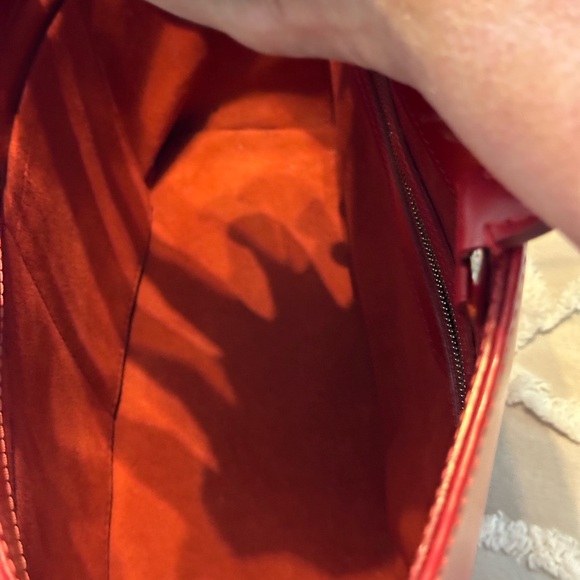 Authentic LV Louis Vuitton Carmine Red Epi Leather Mirabeau PM Handbag Purse EUC - Picture 8 of 10